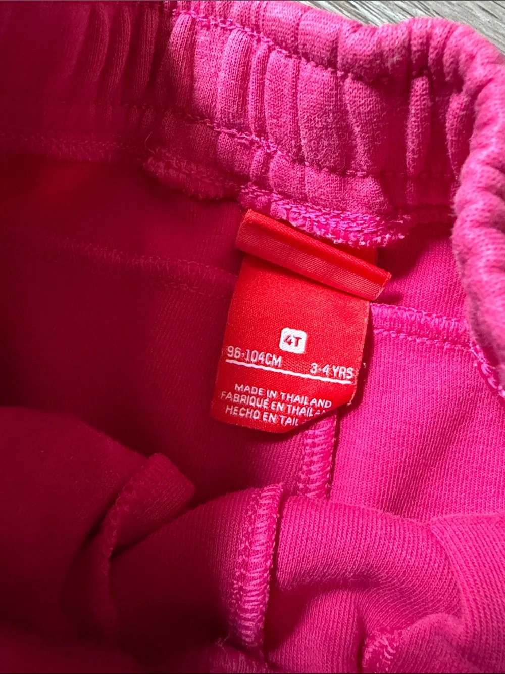 Nike Kids Pink Fleece Jogger Pants with Black Logo